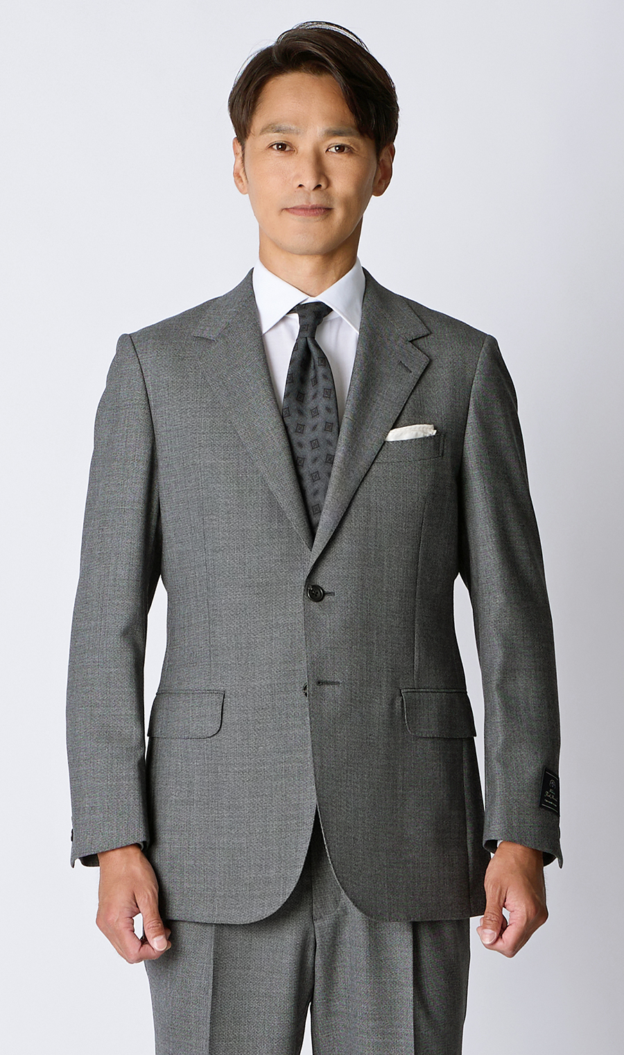 プレミアムスタンダードスーツ【Contemporary Line】 グレー 体型:A体(標準型),号数（身長）:3号(160cm)