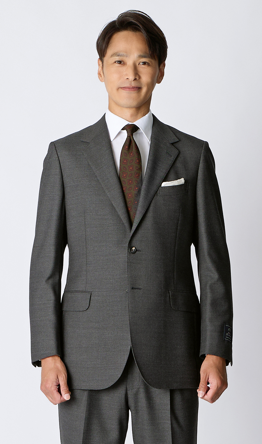 プレミアムスタンダードスーツ【Contemporary Line】 グレー 体型:A体(標準型),号数（身長）:3号(160cm)