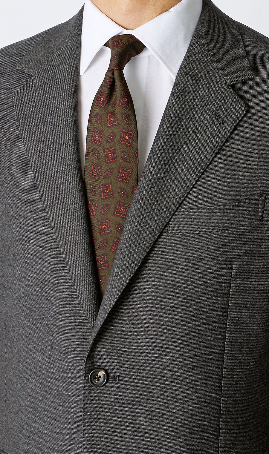 プレミアムスタンダードスーツ【Contemporary Line】 グレー 体型:A体(標準型),号数（身長）:3号(160cm)