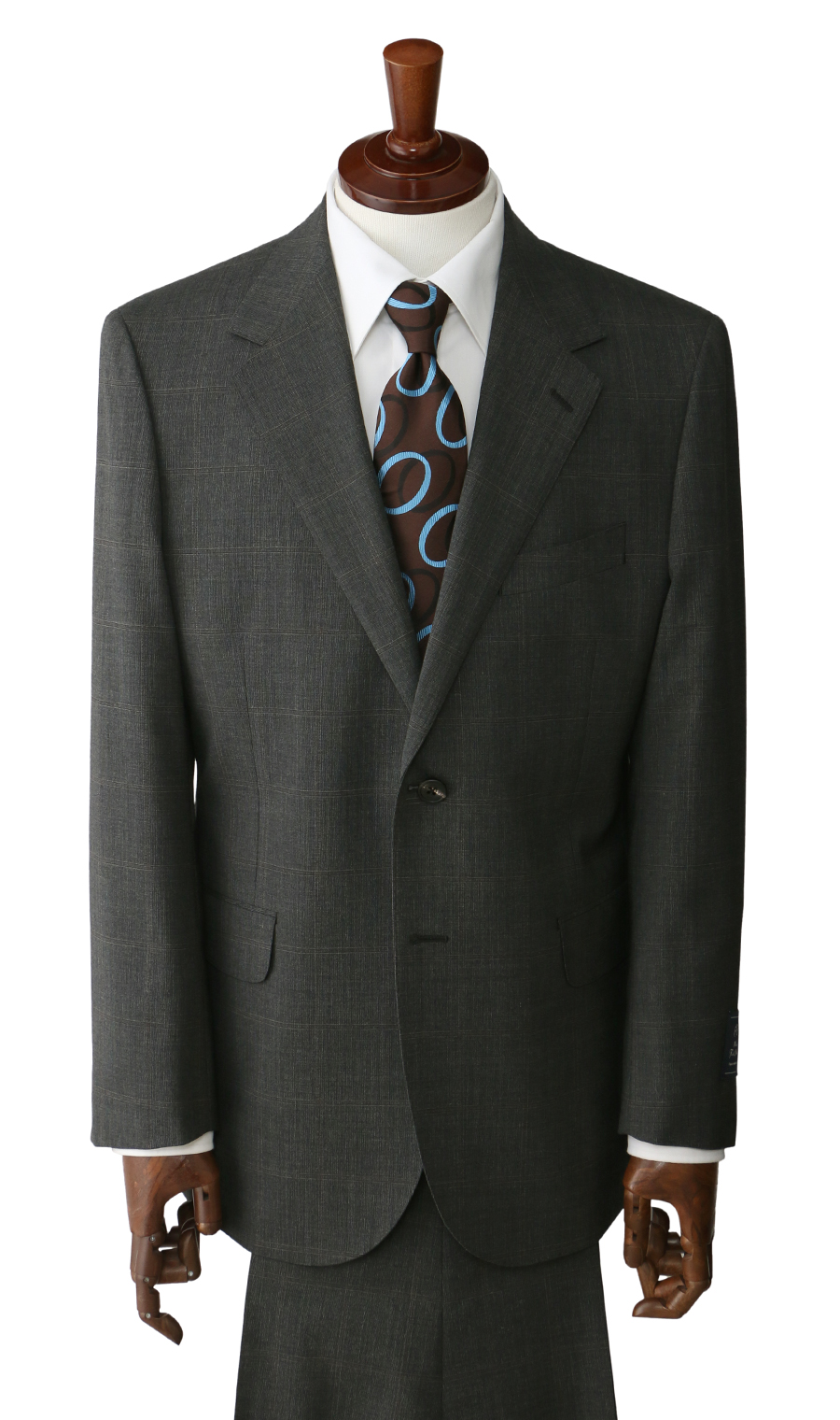 プレミアムスタンダードスーツ【Contemporary Line】 グレー 体型:AB体(がっちり型),号数（身長）:4号(165cm)