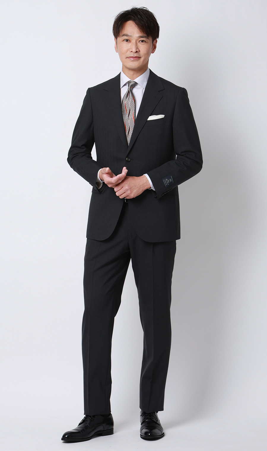 プレミアムスタンダードスーツ【Contemporary Line】 ネイビー 体型:A体(標準型),号数（身長）:5号(170cm)