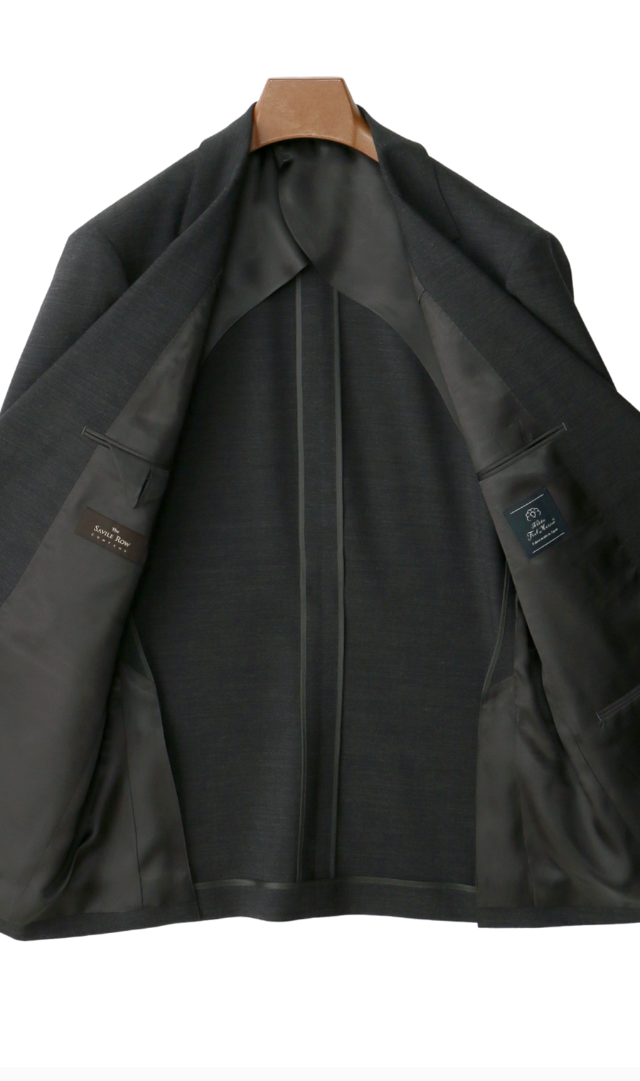 プレミアムスタンダードスーツ【Contemporary Line】 チャコール 体型:AB体(がっちり型),号数（身長）:4号(165cm)