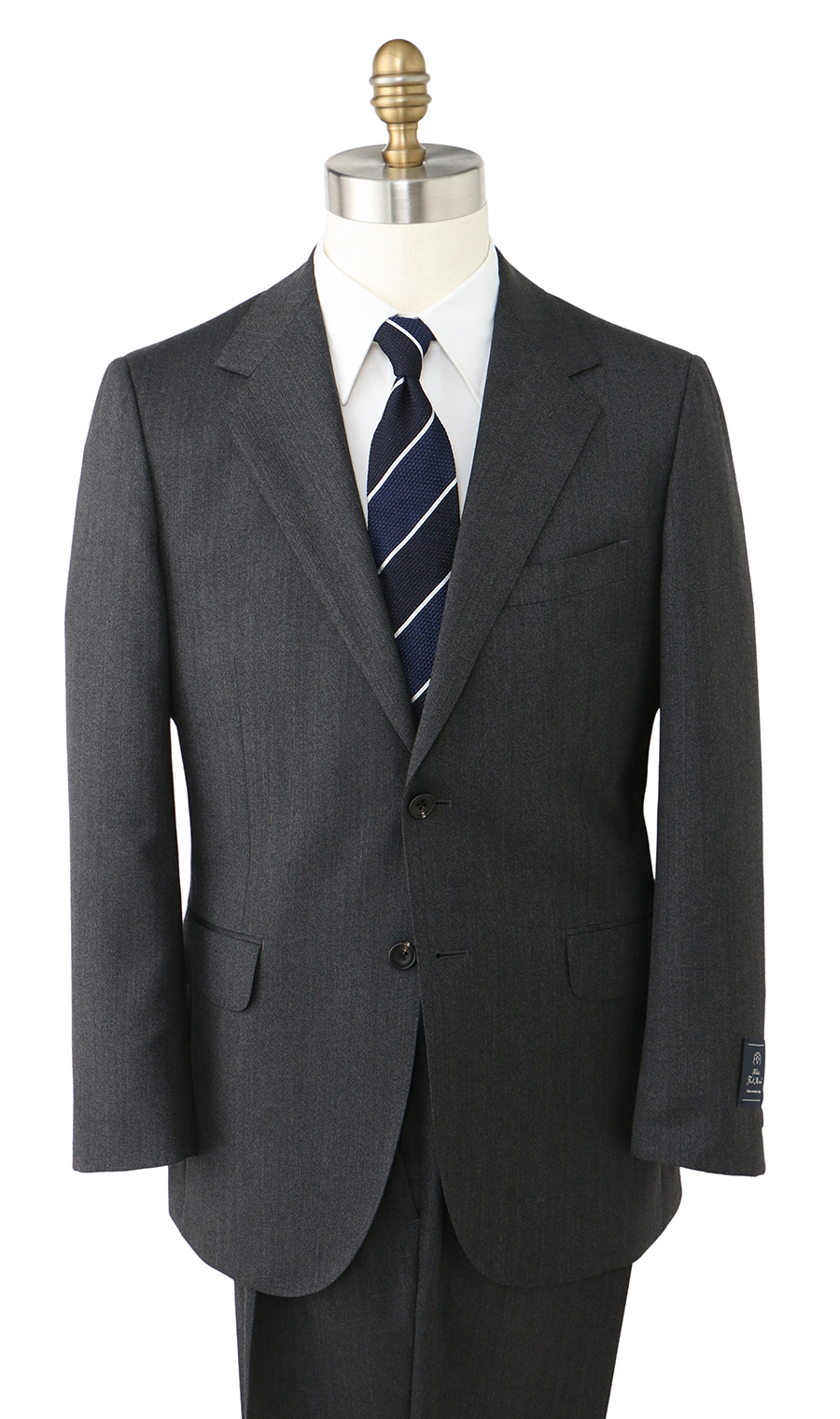 プレミアムスタンダードスーツ【Contemporary Line】【Savile Row】 グレー 体型:A体(標準型),号数(身長):5号(170cm)