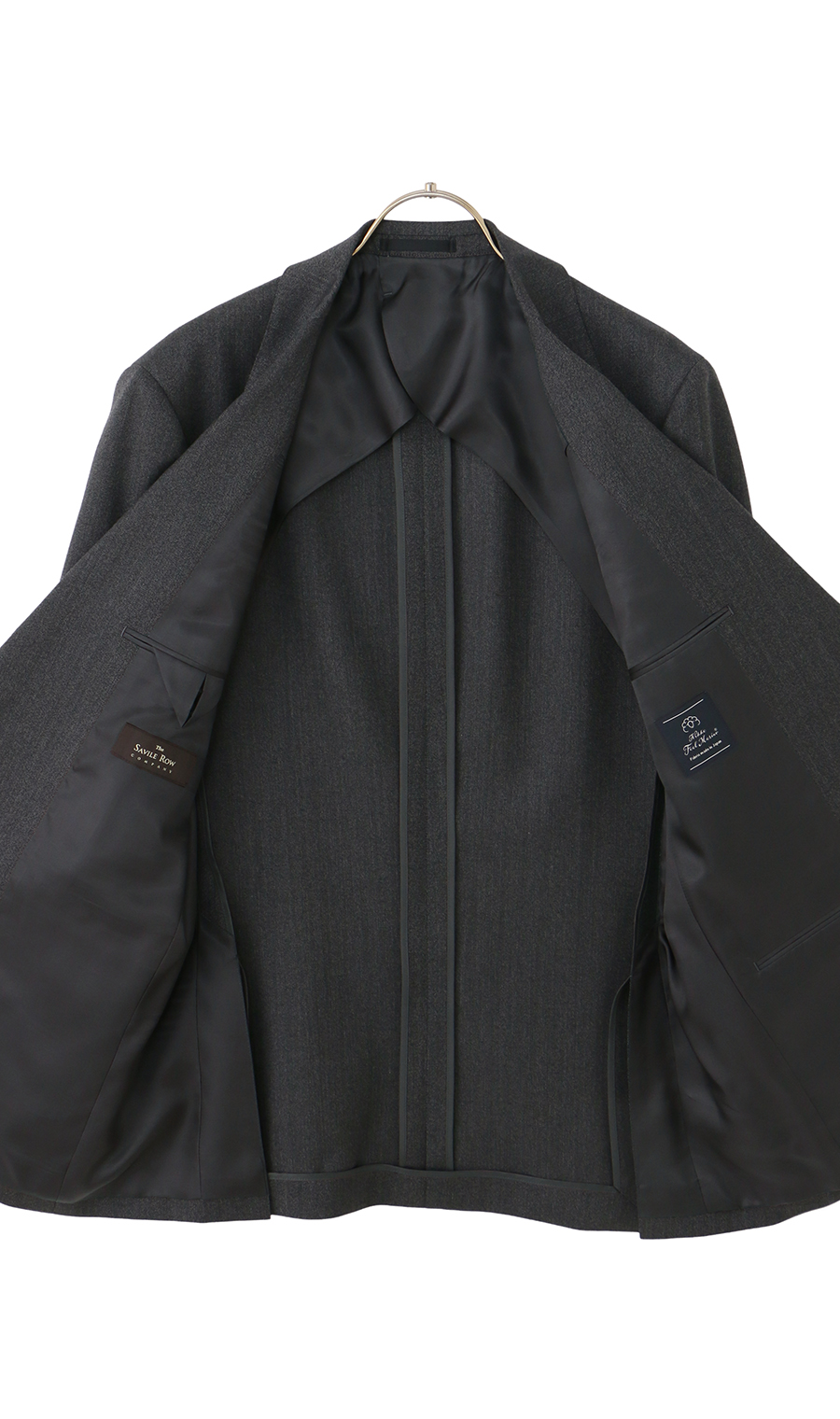 プレミアムスタンダードスーツ【Contemporary Line】【Savile Row】 グレー 体型:A体(標準型),号数(身長):5号(170cm)