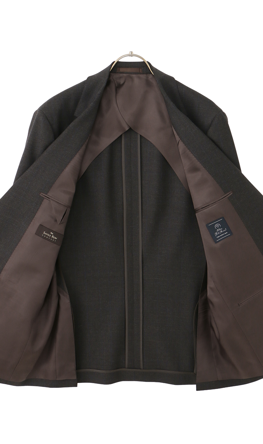プレミアムスタンダードスーツ【Contemporary Line】【Savile Row】 ブラウン 体型:A体(標準型),号数(身長):4号(165cm)