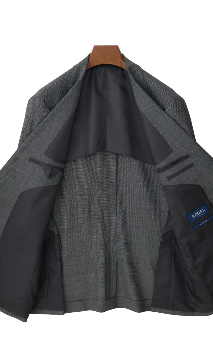 スタンダードスーツ【肩くるしくないスーツ】【Plastics Smart】 グレー 体型:AB体(がっちり型),号数(身長):6号(175cm)