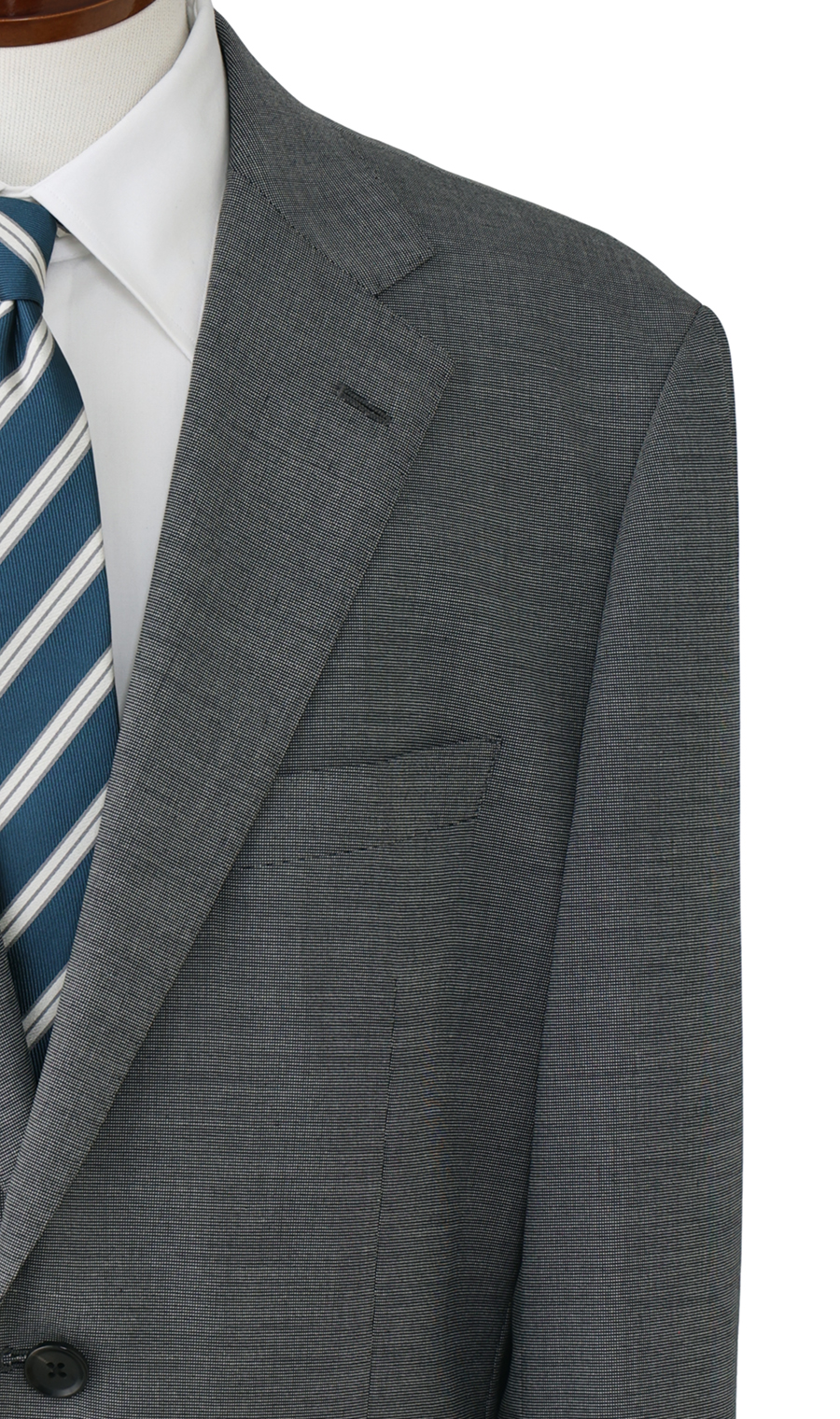 スタンダードスーツ【肩くるしくないスーツ】【Plastics Smart】 グレー 体型:AB体(がっちり型),号数(身長):6号(175cm)