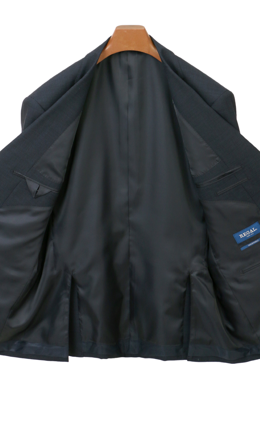 スタンダードスーツ【キング&トール】【Plastics Smart】 ネイビー 体型:E体(大きいサイズ),号数(身長):4号(165cm)