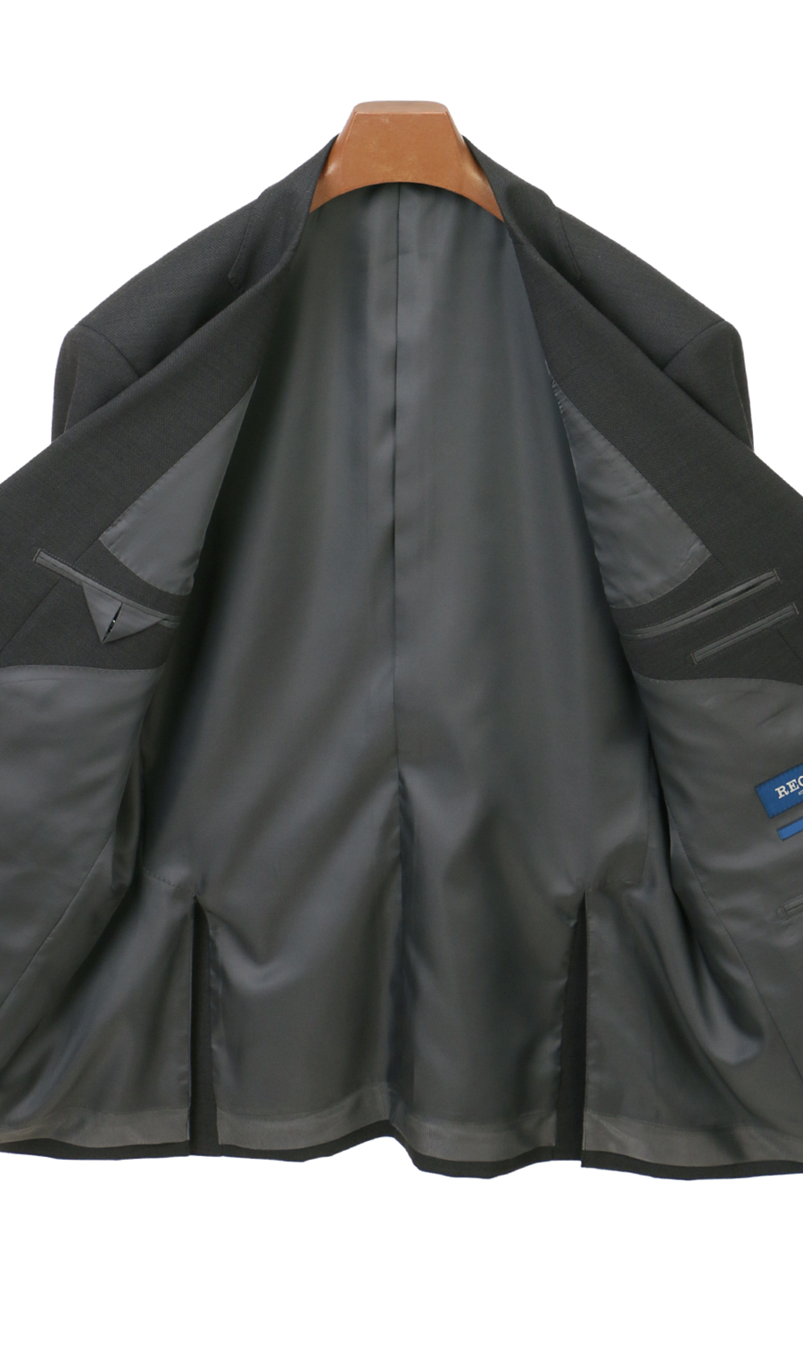 スタンダードスーツ【キング&トール】【Plastics Smart】 チャコール 体型:E体(大きいサイズ),号数(身長):5号(170cm)