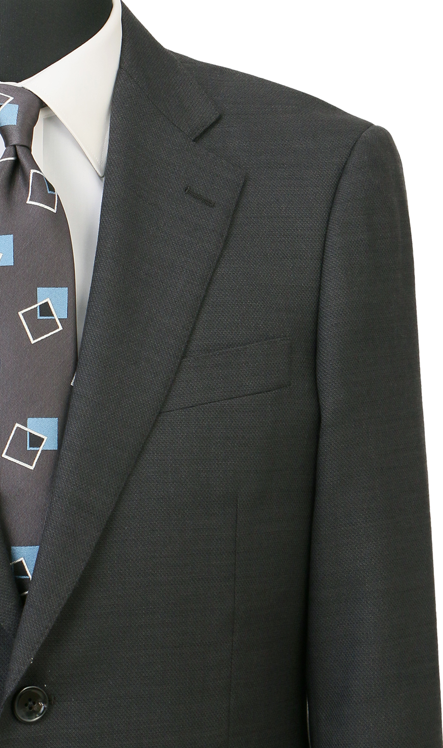 スタンダードスーツ【キング&トール】【Plastics Smart】 チャコール 体型:E体(大きいサイズ),号数(身長):5号(170cm)