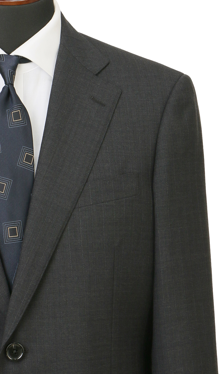 スタンダードスーツ【キング&トール】【Plastics Smart】 チャコール 体型:E体(大きいサイズ),号数（身長）:4号(165cm)