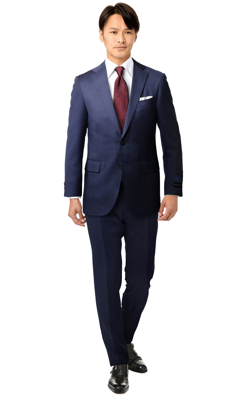 プレミアムスタイリッシュスーツ ブルー 体型:YA体(スリム型),号数（身長）:7号(180cm)