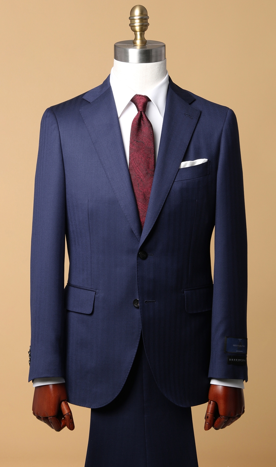 プレミアムスタイリッシュスーツ ブルー 体型:YA体(スリム型),号数（身長）:7号(180cm)