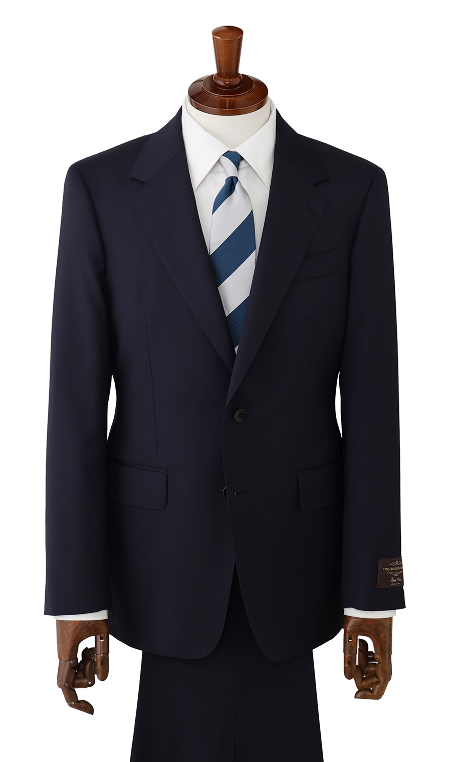 プレミアムスタイリッシュスーツ【CANONICO】【Super110's】 ネイビー 体型:A体(標準型),号数（身長）:4号(165cm)