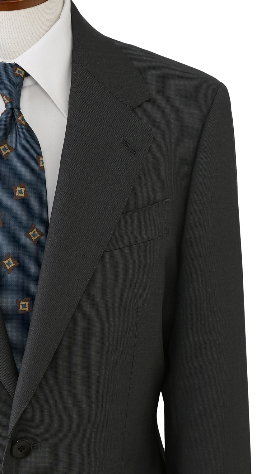 プレミアムスタイリッシュスーツ【CANONICO】【Super110's】 グレー 体型:A体(標準型),号数（身長）:4号(165cm)