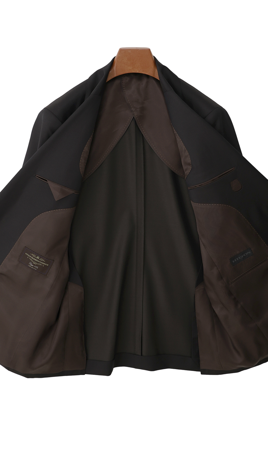 プレミアムスタイリッシュスーツ【CANONICO】【Super110's】 ブラウン 体型:A体(標準型),号数（身長）:4号(165cm)