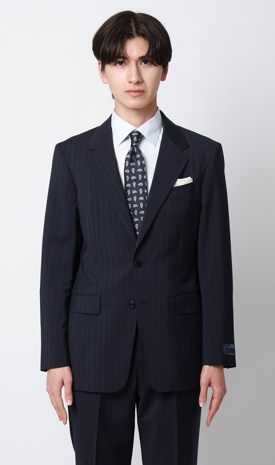 プレミアムスタイリッシュスーツ【MARLANE】 ネイビー 体型:A体(標準型),号数(身長):4号(165cm)