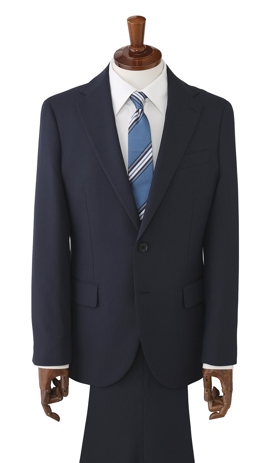 スタイリッシュスーツ【ウォッシャブル】 ネイビー 体型:YA体(スリム型),号数（身長）:3号(160cm)
