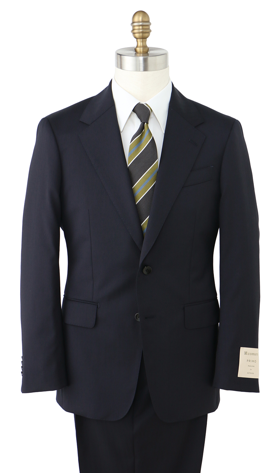 プレミアムスタイリッシュスーツ【COMERO】【HILTON】 ネイビー 体型:YA体(スリム型),号数（身長）:6号(175cm)