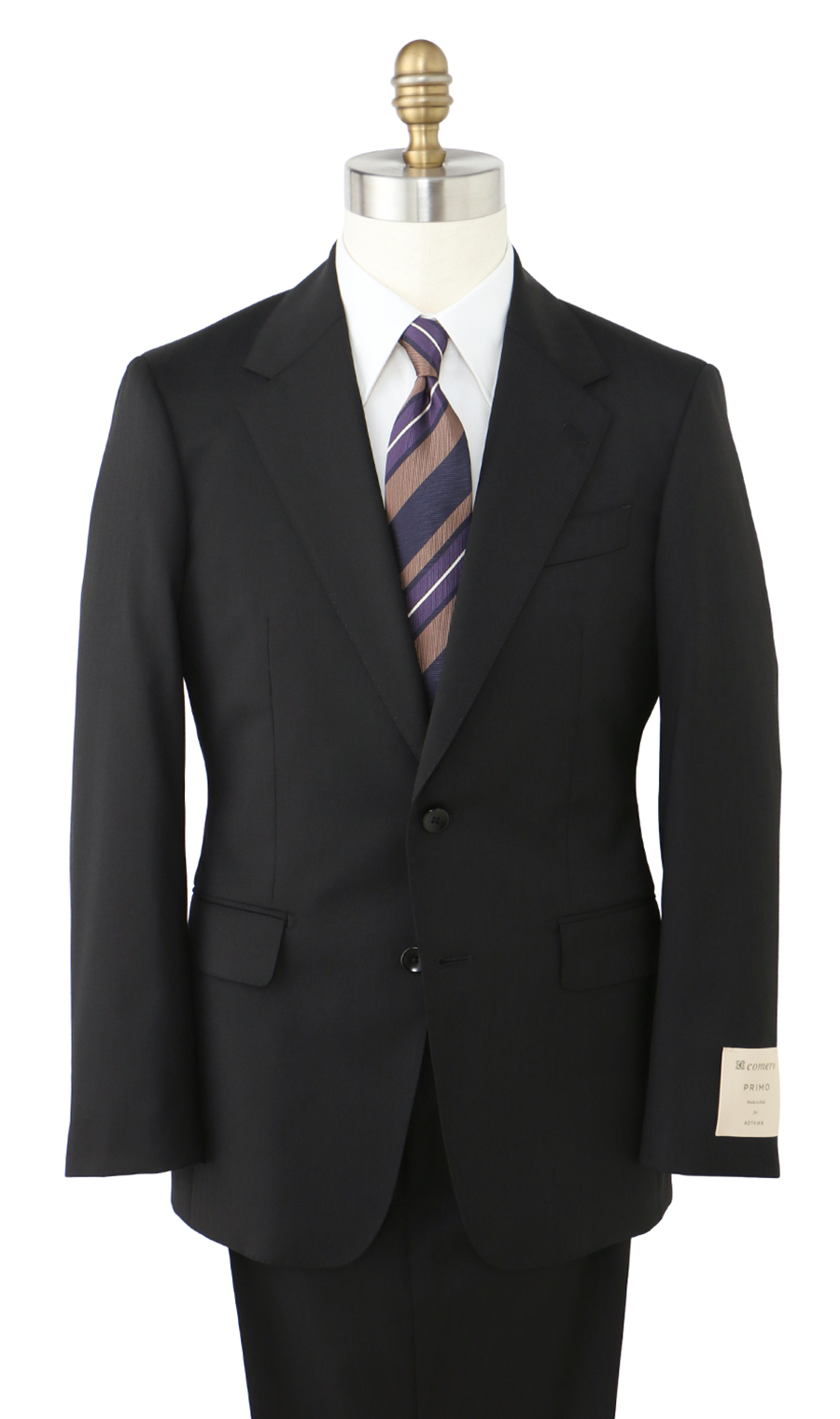 プレミアムスタイリッシュスーツ【COMERO】【HILTON】 ブラック 体型:A体(標準型),号数(身長):8号(185cm)