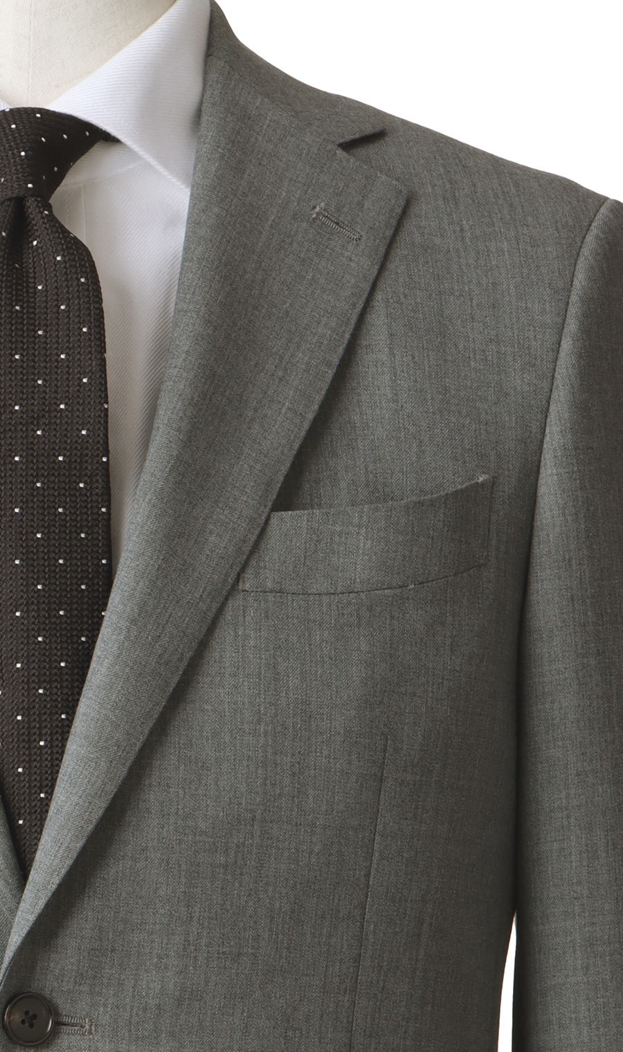 プレミアムスタイリッシュスーツ《SUITO WOOL》 ライトグレー 体型:AB体(がっちり型),号数（身長）:4号(165cm)