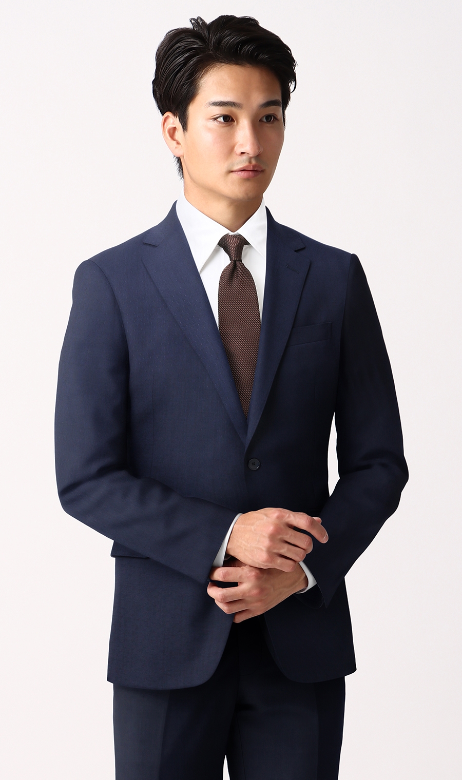 スタイリッシュスーツ《ウォッシャブル》 ネイビー 体型:YA体(スリム型),号数(身長):4号(165cm)