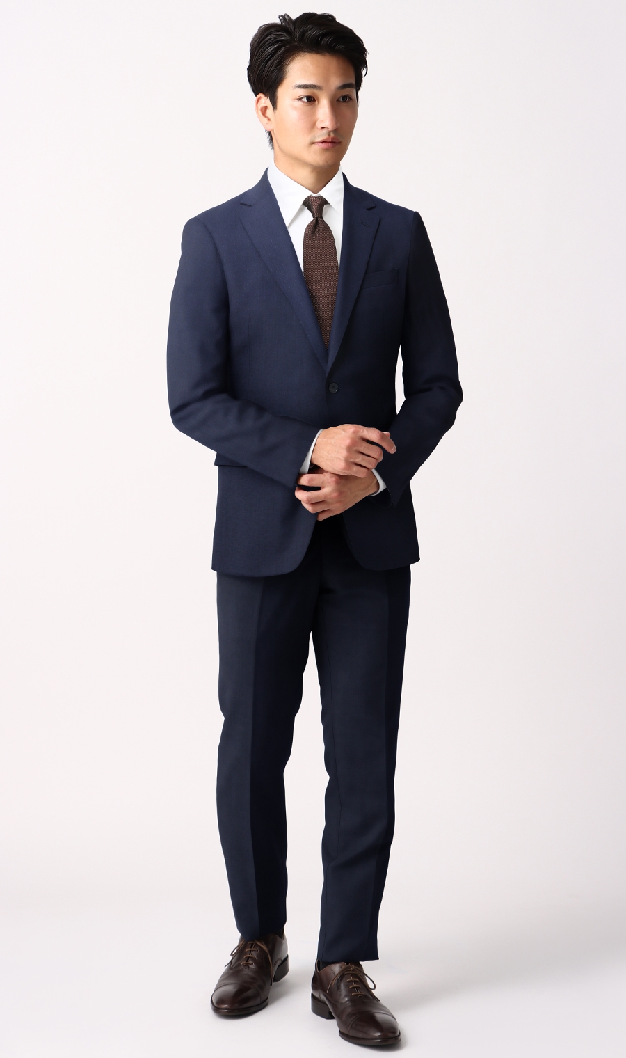 スタイリッシュスーツ《ウォッシャブル》 ネイビー 体型:YA体(スリム型),号数(身長):4号(165cm)