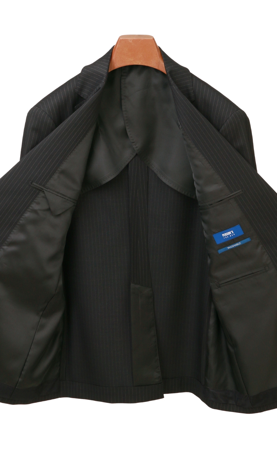 スタイリッシュスーツ《ウォッシャブル》《Plastics Smart》 ブラック 体型:AB体(がっちり型),号数（身長）:3号(160cm)