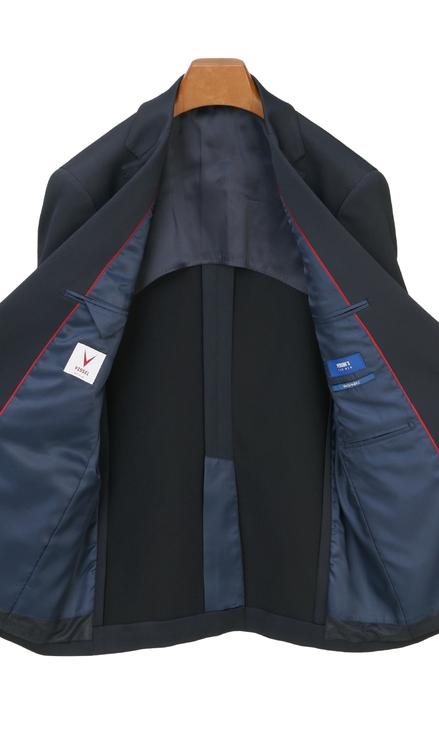 スタイリッシュスーツ《ウォッシャブル》 ネイビー 体型:YA体(スリム型),号数（身長）:6号(175cm)