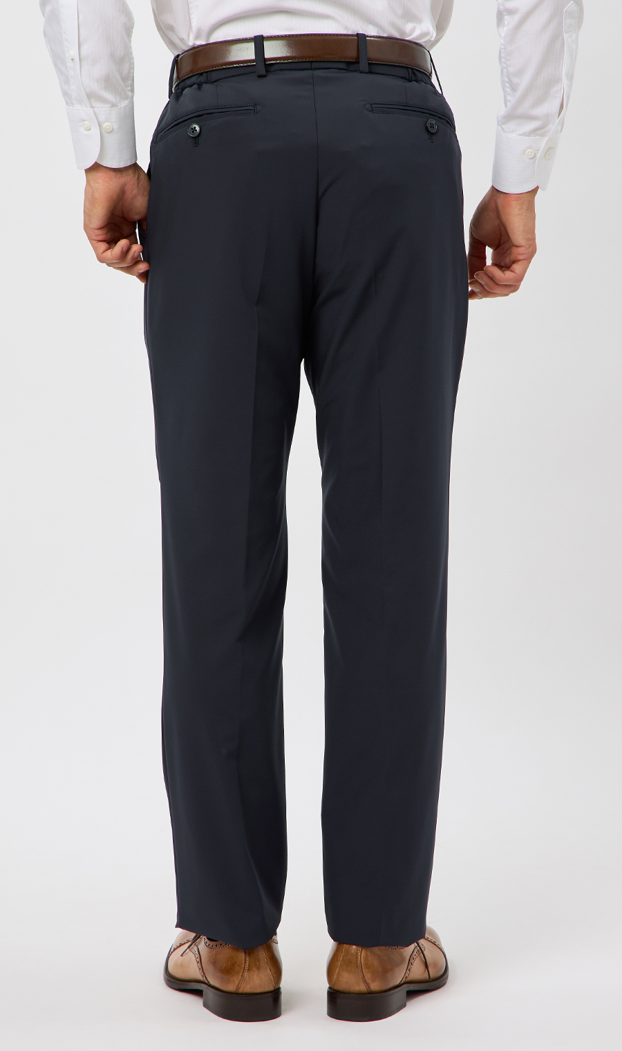 プレミアムスタイリッシュスーツ【冷感】 ネイビー 体型:YA体(スリム型),号数（身長）:3号(160cm)