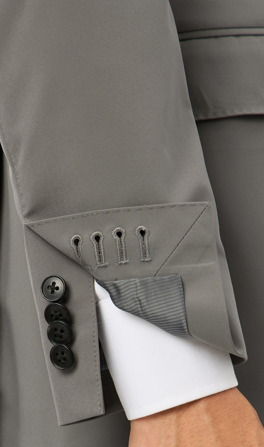 プレミアムスタイリッシュスーツ【冷感】 グレー 体型:YA体(スリム型),号数（身長）:3号(160cm)