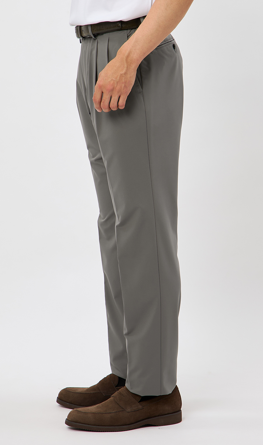 プレミアムスタイリッシュスーツ【冷感】 グレー 体型:YA体(スリム型),号数（身長）:3号(160cm)