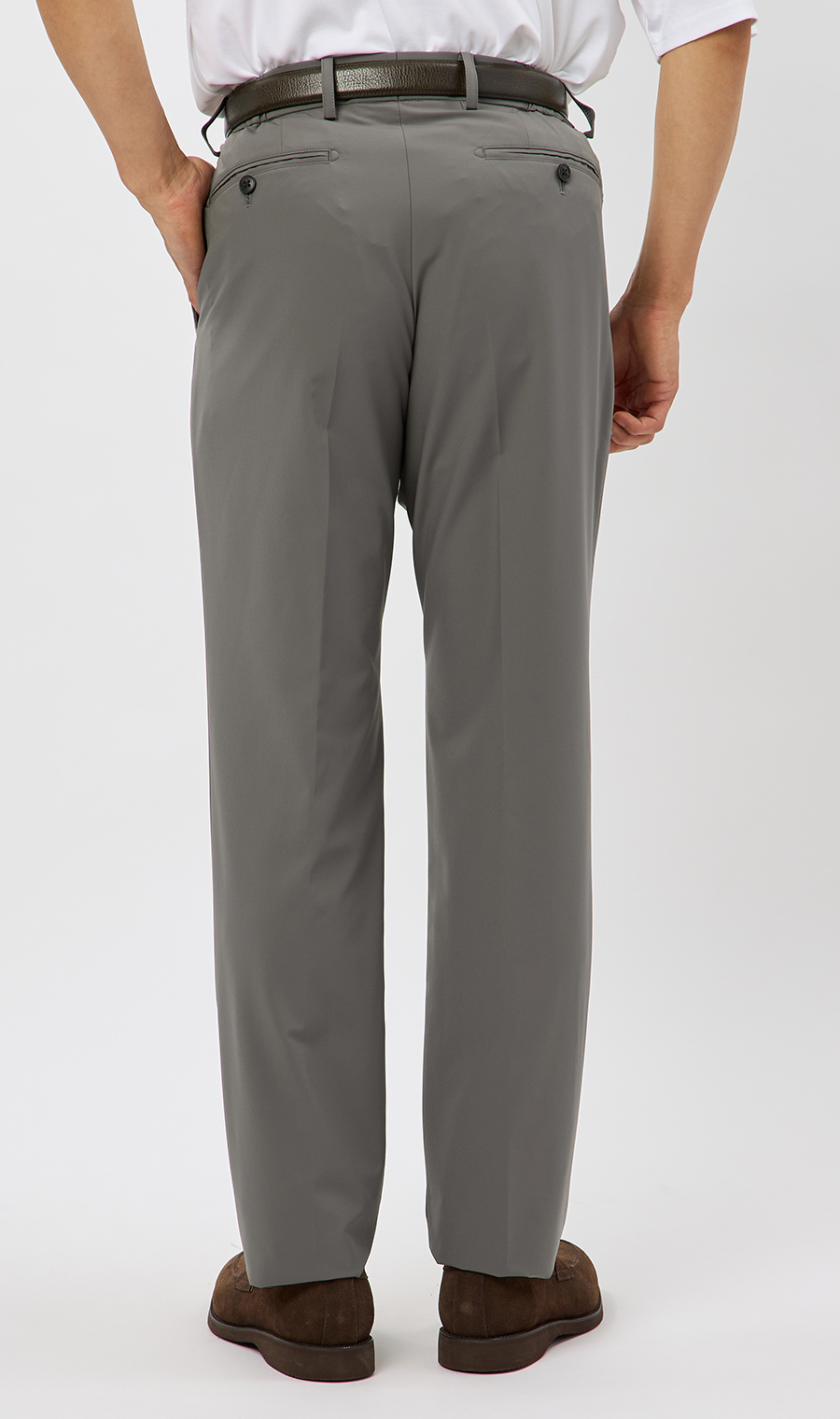 プレミアムスタイリッシュスーツ【冷感】 グレー 体型:YA体(スリム型),号数（身長）:3号(160cm)