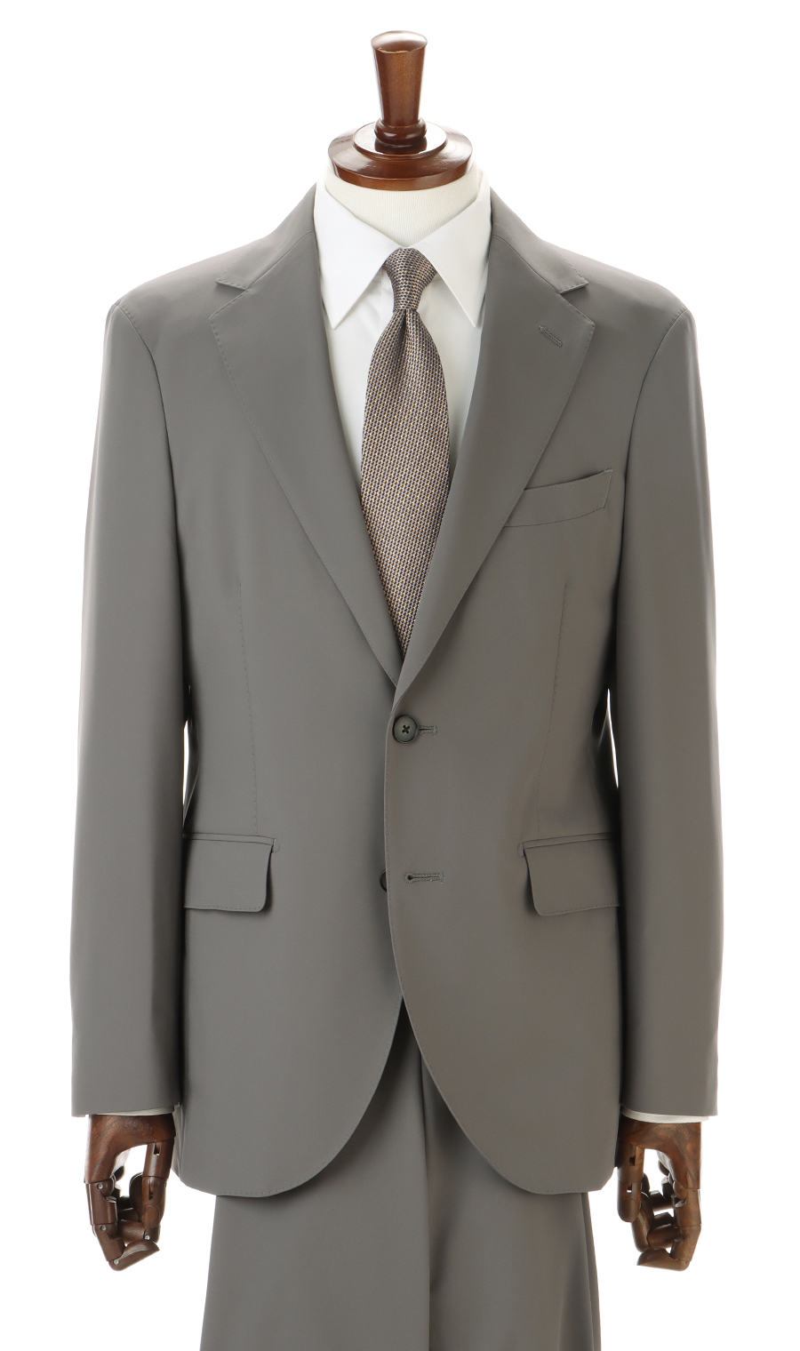 プレミアムスタイリッシュスーツ【冷感】 グレー 体型:YA体(スリム型),号数（身長）:3号(160cm)