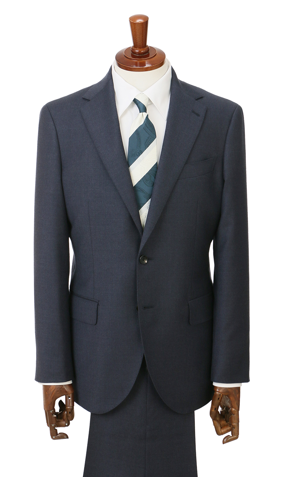 プレミアムスタイリッシュスーツ【Super100’s】 ネイビー 体型:YA体(スリム型),号数（身長）:3号(160cm)