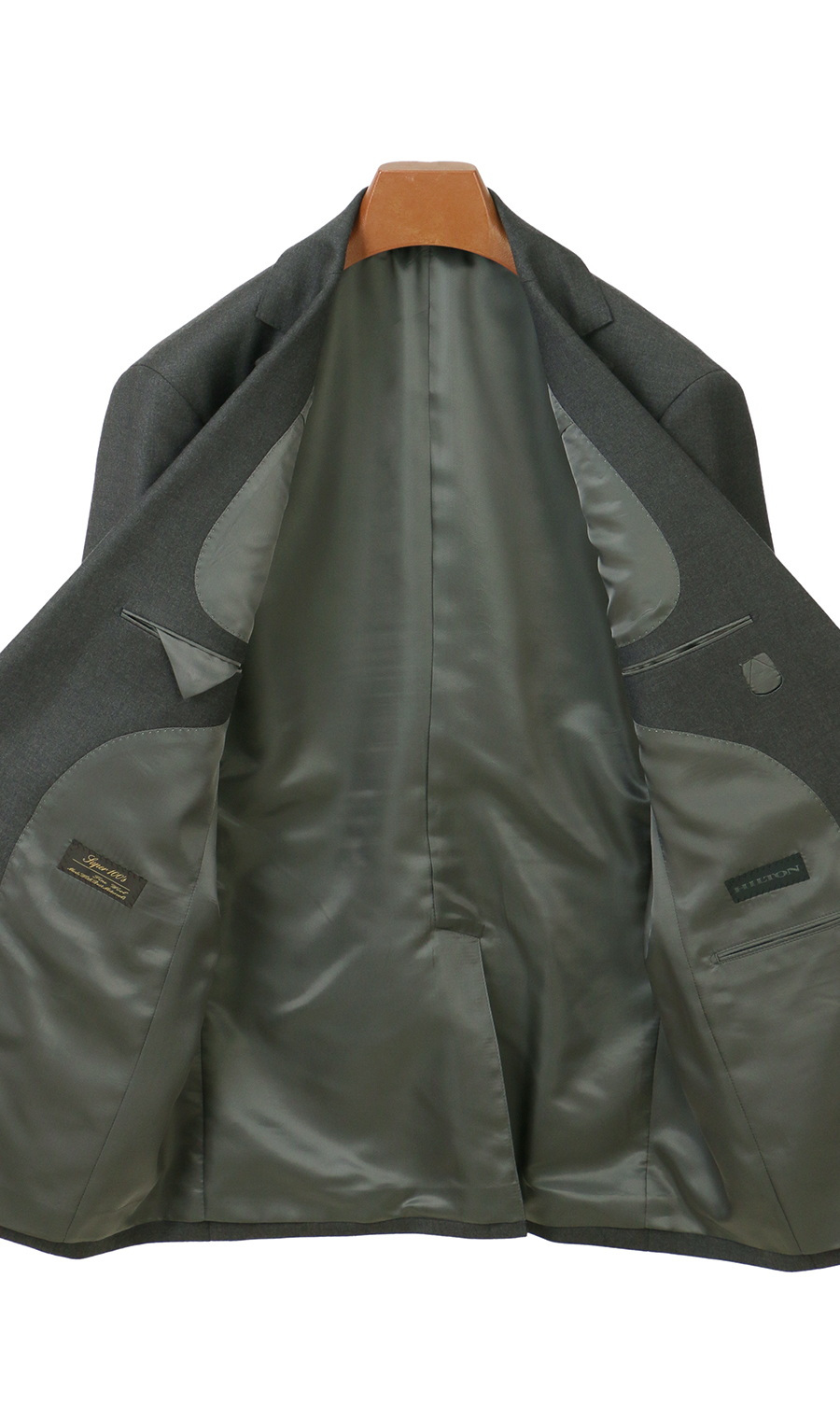 プレミアムスタイリッシュスーツ【Super100’s】 グレー 体型:YA体(スリム型),号数（身長）:3号(160cm)