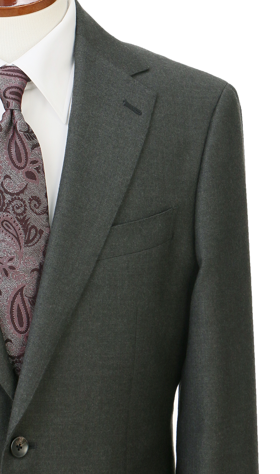 プレミアムスタイリッシュスーツ【Super100’s】 グレー 体型:YA体(スリム型),号数（身長）:3号(160cm)