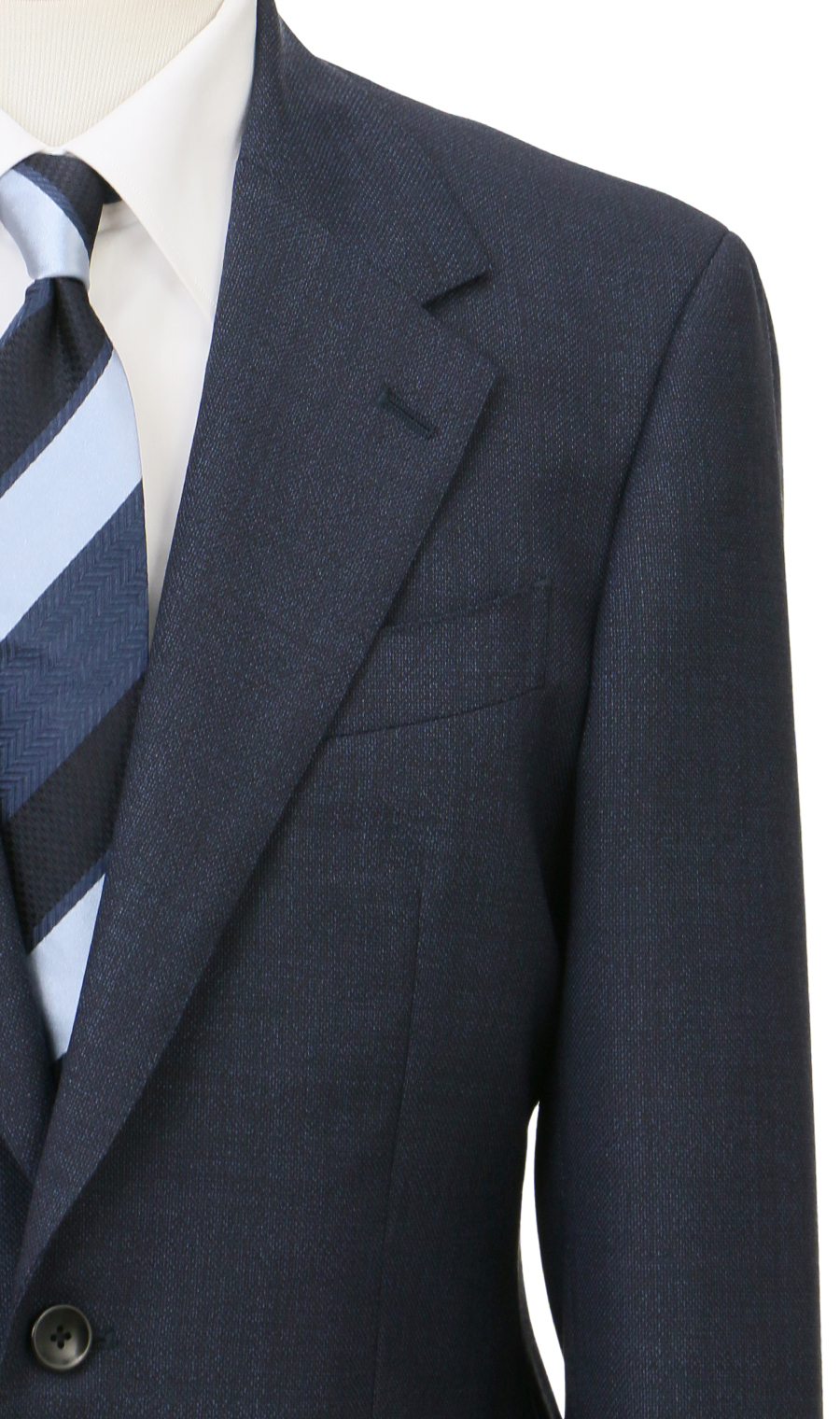 プレミアムスタイリッシュスーツ【Marzotto】 ネイビー 体型:BE体(ゆったり型),号数(身長):5号(170cm)