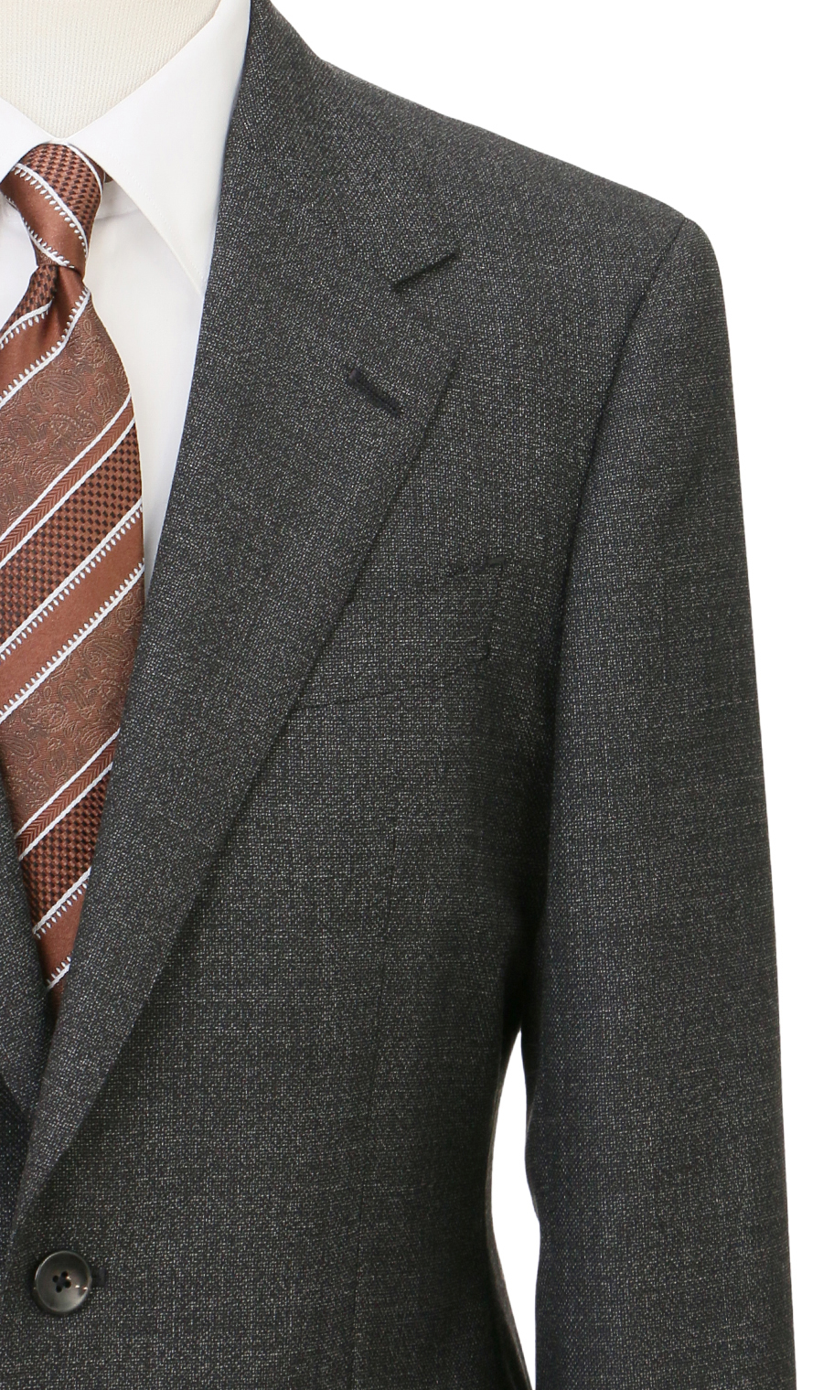 プレミアムスタイリッシュスーツ【Marzotto】 チャコール 体型:A体(標準型),号数(身長):5号(170cm)