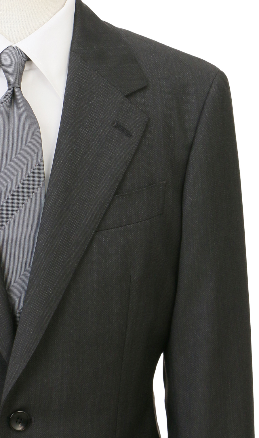 プレミアムスタイリッシュスーツ【Marzotto】 チャコール 体型:A体(標準型),号数（身長）:5号(170cm)