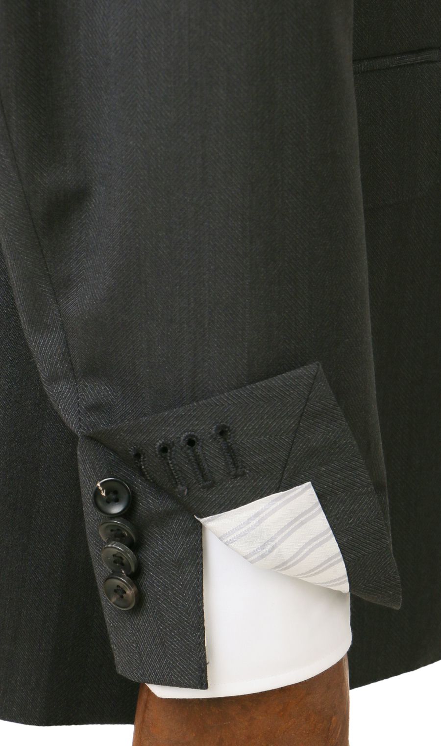 プレミアムスタイリッシュスーツ【Marzotto】 チャコール 体型:A体(標準型),号数（身長）:5号(170cm)