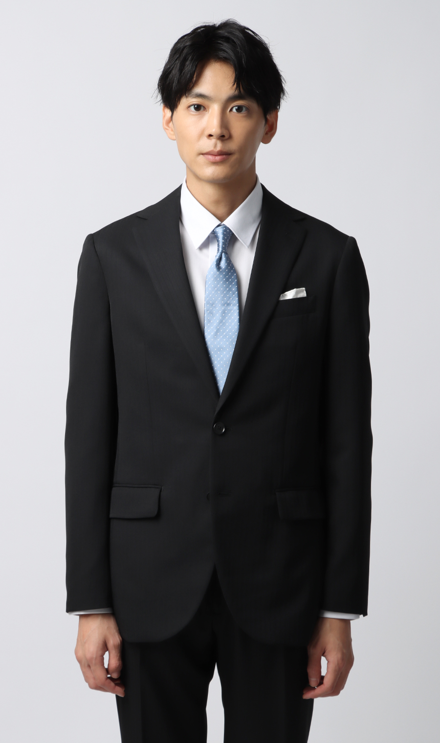 スタイリッシュスーツ【ウォッシャブル】 ブラック系 体型:YA体(スリム型),号数（身長）:3号(160cm)