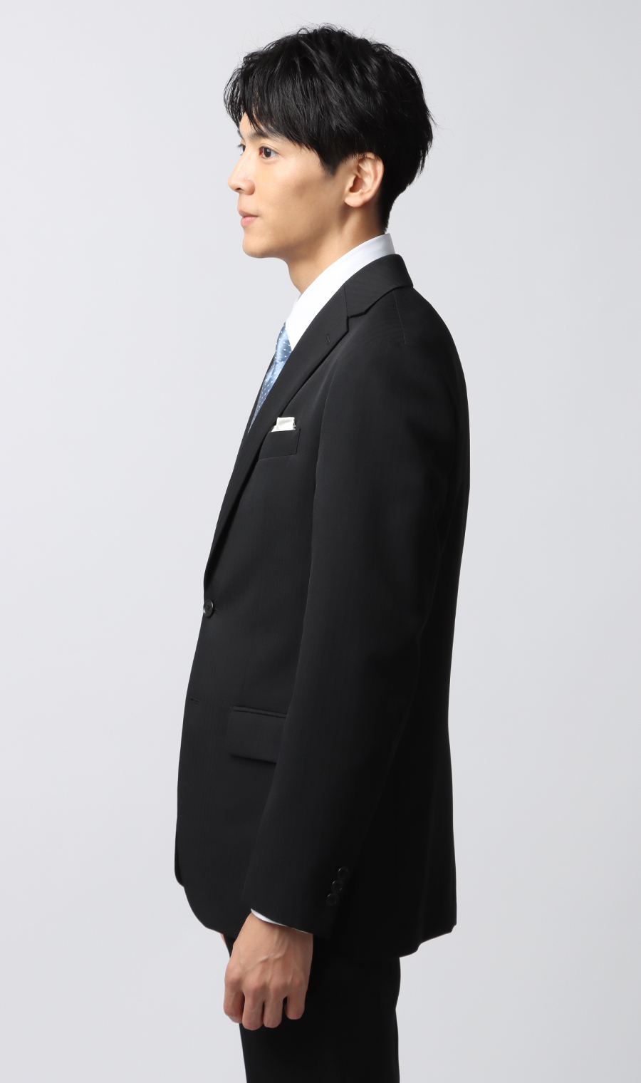 スタイリッシュスーツ【ウォッシャブル】 ブラック系 体型:YA体(スリム型),号数（身長）:3号(160cm)