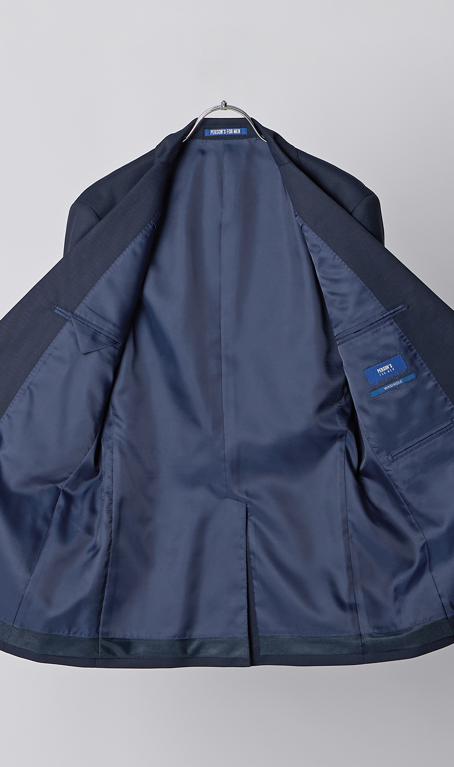 スタイリッシュスーツ【肩くるしくないスーツ】【Plastics Smart】 ネイビー 体型:BE体(ゆったり型),号数(身長):6号(175cm)