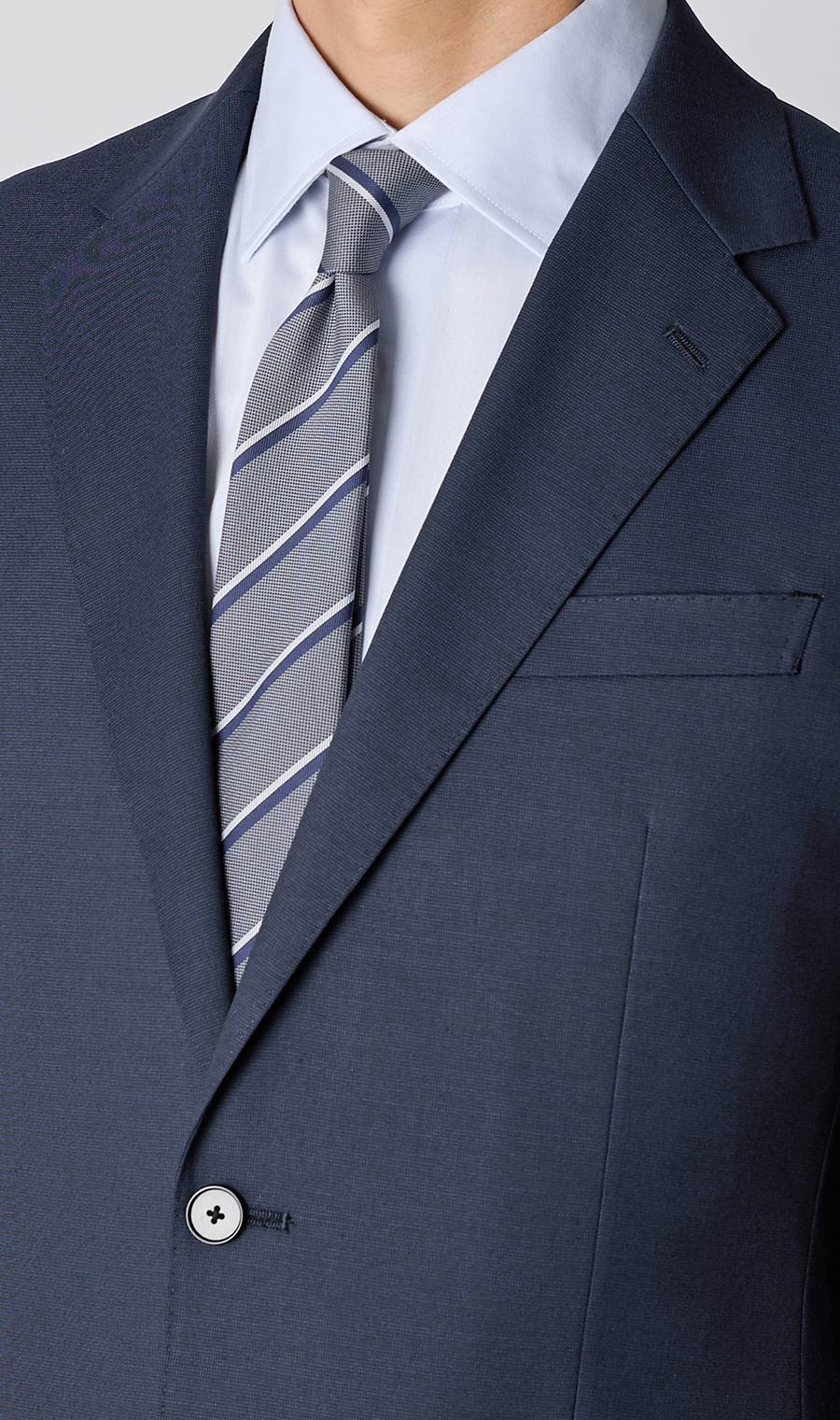 スタイリッシュスーツ【肩くるしくないスーツ】【Plastics Smart】 ネイビー 体型:BE体(ゆったり型),号数(身長):6号(175cm)