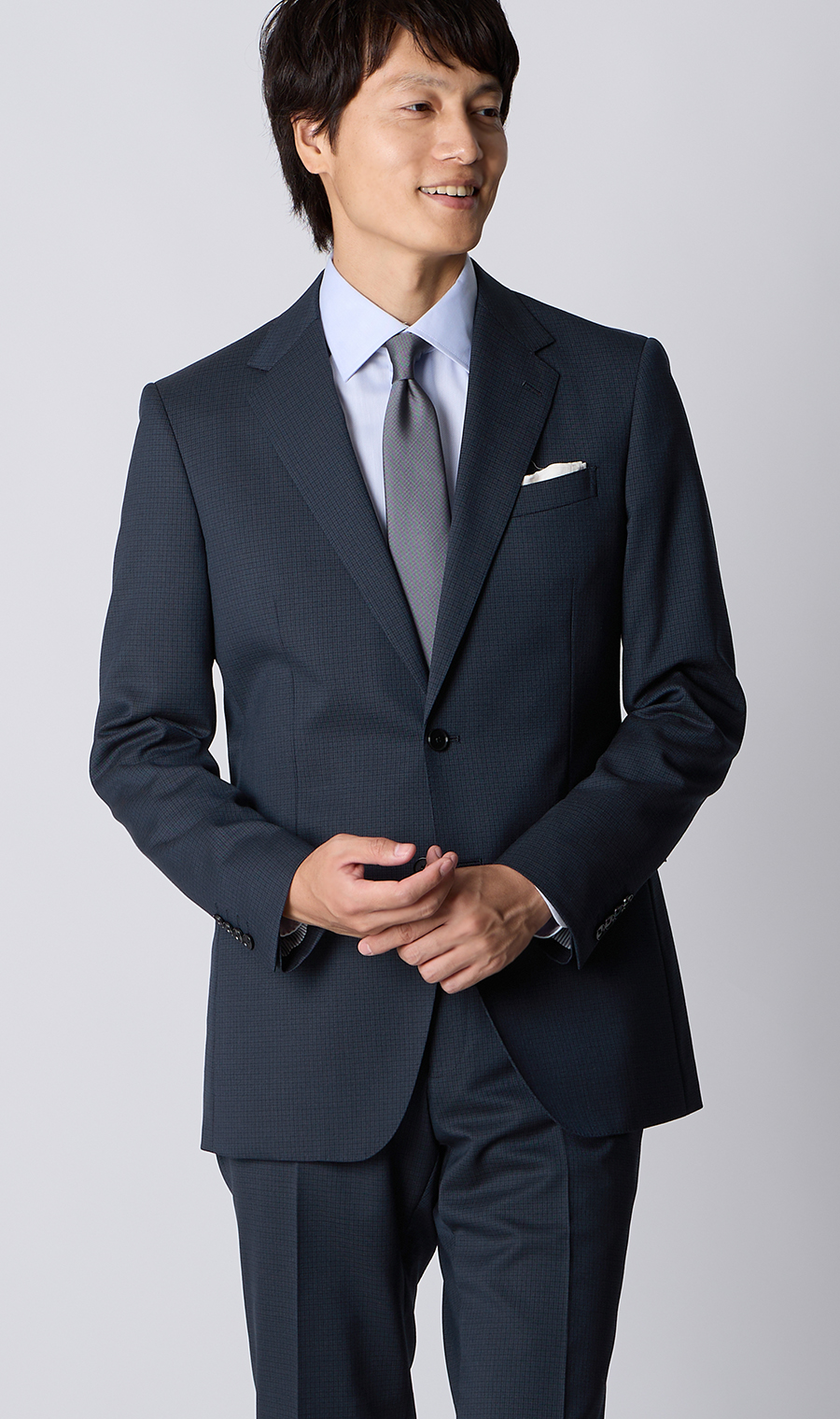 スタイリッシュスーツ【Plastics Smart】 ネイビー 体型:YA体(スリム型),号数(身長):3号(160cm)