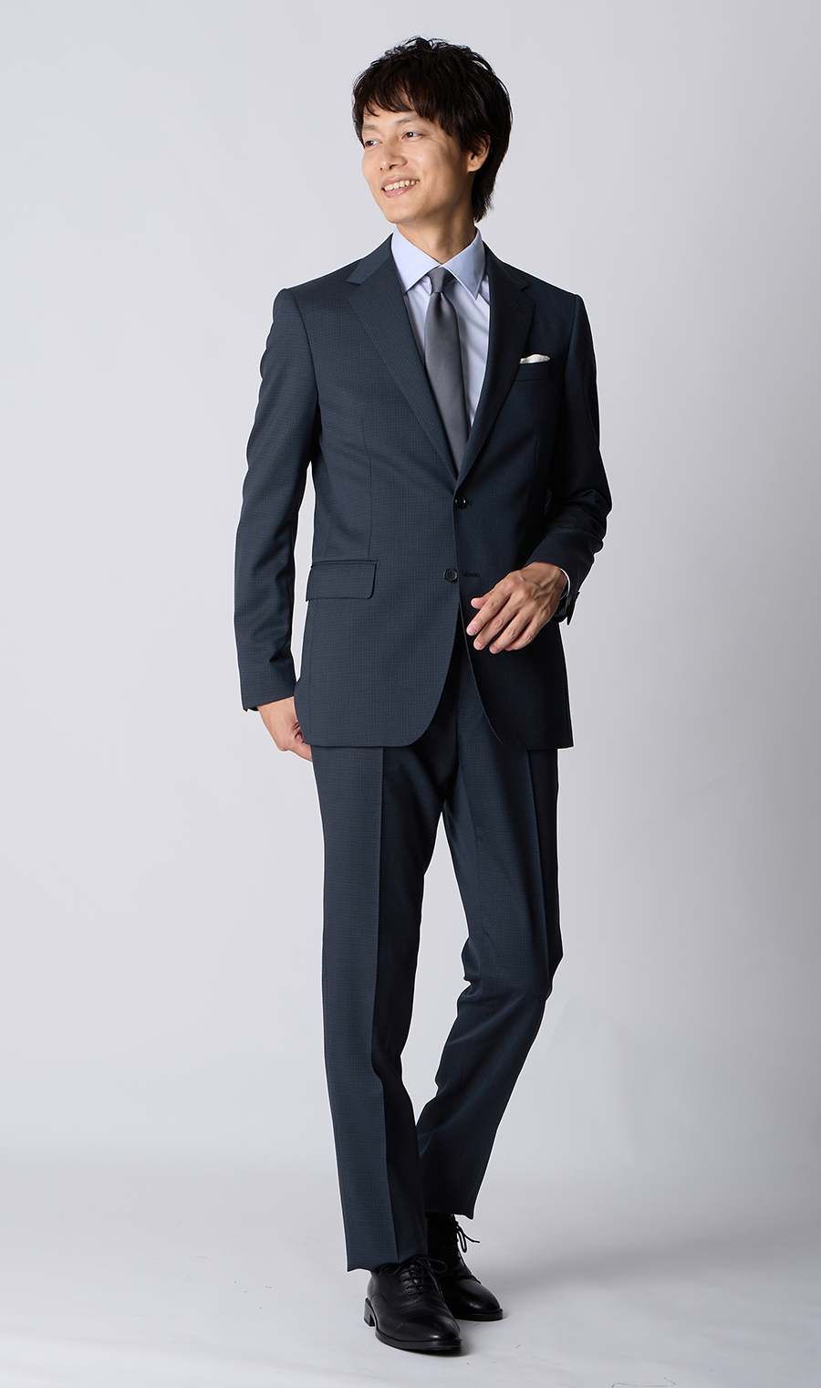 スタイリッシュスーツ【Plastics Smart】 ネイビー 体型:YA体(スリム型),号数(身長):3号(160cm)