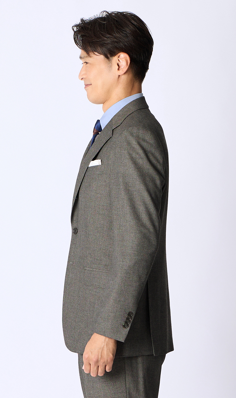 スタイリッシュスーツ【3ボタン段返り】【WEAR SHiFT】 ブラウン 体型:A体(標準型),号数（身長）:4号(165cm)