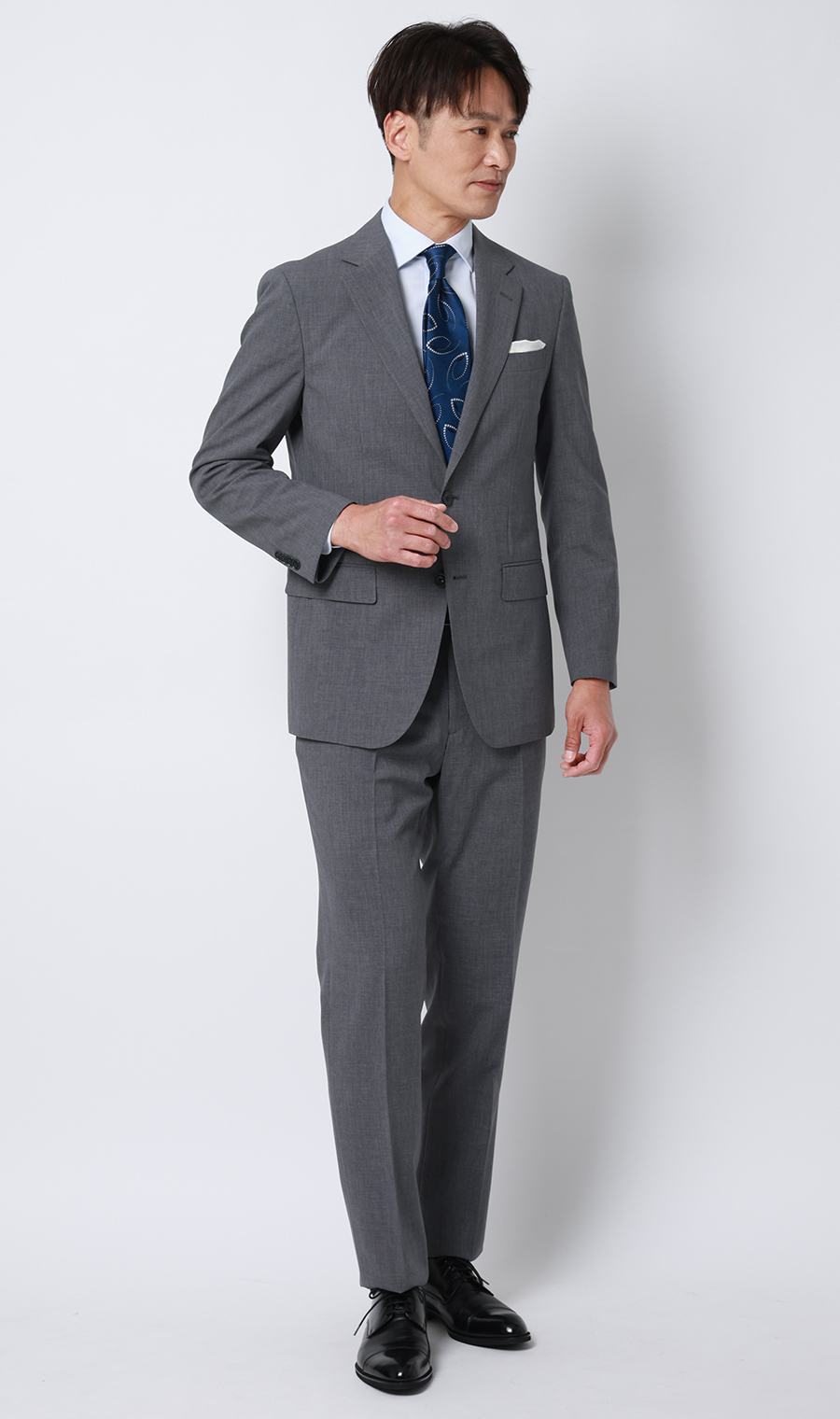 スタイリッシュスーツ【WEAR SHiFT】【ウォッシャブル】 グレー 体型:YA体(スリム型),号数（身長）:4号(165cm)