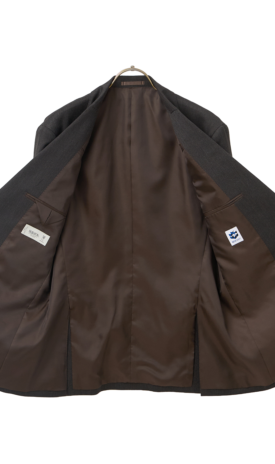 スタイリッシュスーツ【WEAR SHiFT】 ブラウン 体型:YA体(スリム型),号数(身長):4号(165cm)